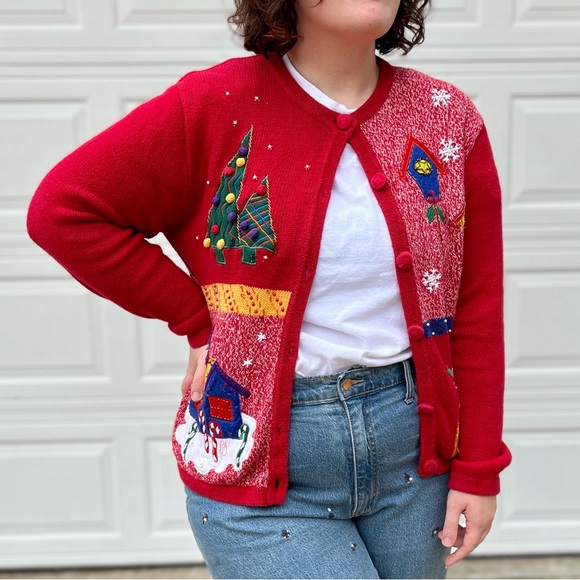 Vintage Christmas Sweater | Bobbie Brooks XL - Picture 1 of 12